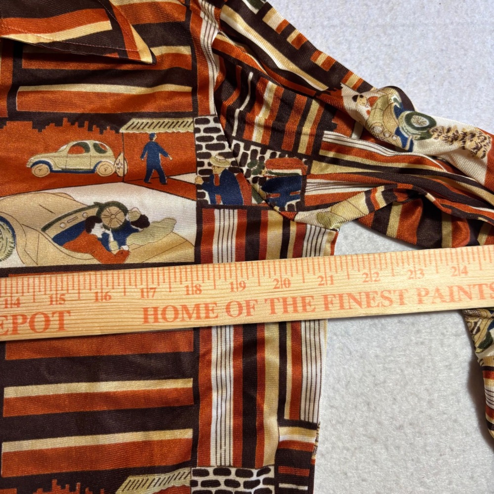 Vintage Brigade by Arrow European Taper Fit Mens L‎ 100% Nylon Button Up Shirt - Picture 4 of 7
